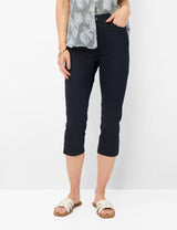 Mary C Cropped Navy Trousers | Brax