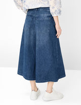 Melli S Cropped Denim Culottes in Regular Blue | Brax