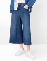 Melli S Cropped Denim Culottes in Regular Blue | Brax