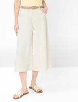 Melli S Cropped Denim Culottes in Soft Ecru | Brax