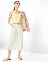 Melli S Cropped Denim Culottes in Soft Ecru | Brax