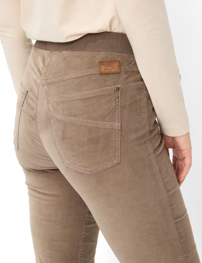 Pamina Taupe Corduroy Pull-On Trousers | Brax