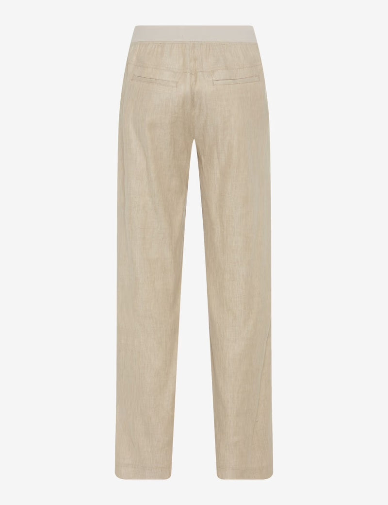Pam Flared Wide Leg Pull On Linen Trousers | Brax