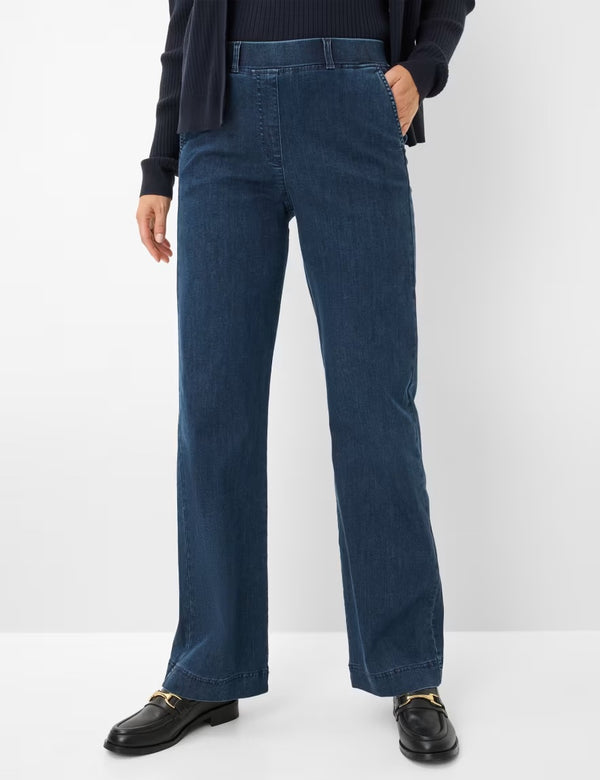 Pam Flared Pull-On Dark Blue Jeans | Brax