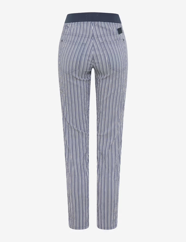 Pamina Striped Blue Pull-On Jeans | Brax