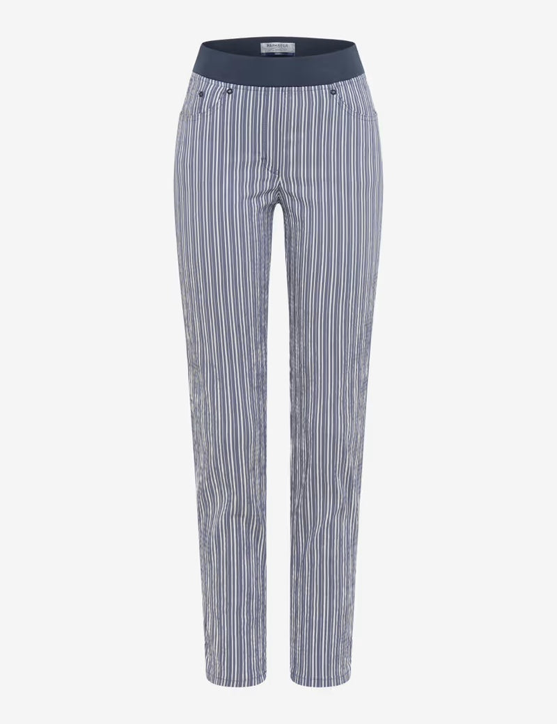 Pamina Striped Blue Pull-On Jeans | Brax