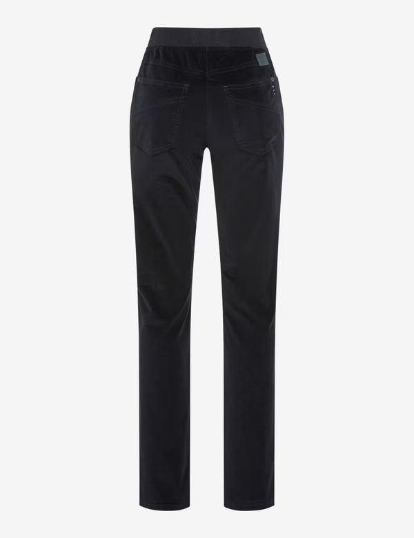 Pamina Navy Corduroy Pull-On Trousers | Brax