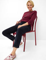Pamina Navy Corduroy Pull-On Trousers | Brax