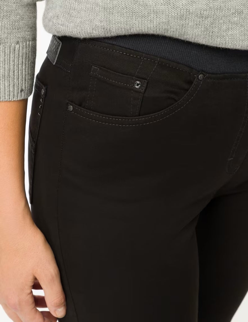 Pamina Black Pull-On Trousers | Brax