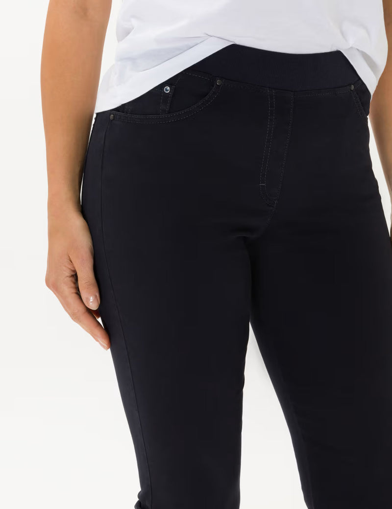 Pamina Dark Navy Pull-On Trousers | Brax