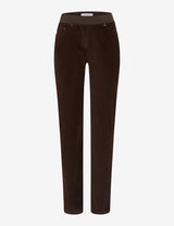 Pamina Brown Velvet Pull-On Trousers | Brax