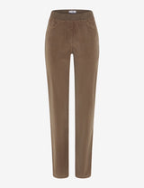 Pamina Taupe Corduroy Pull-On Trousers | Brax