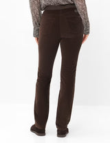 Pamina Brown Velvet Pull-On Trousers | Brax