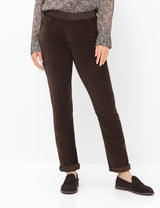 Pamina Brown Velvet Pull-On Trousers | Brax