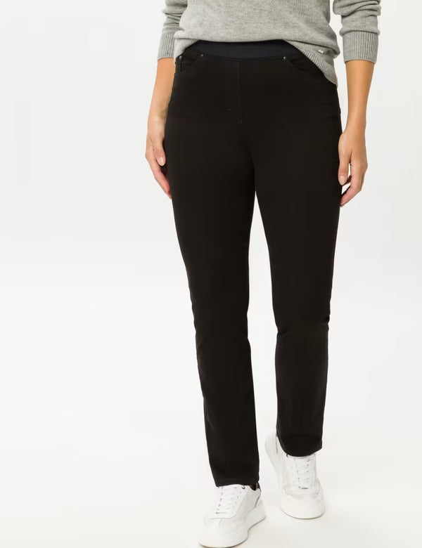 Pamina Black Pull-On Trousers | Brax