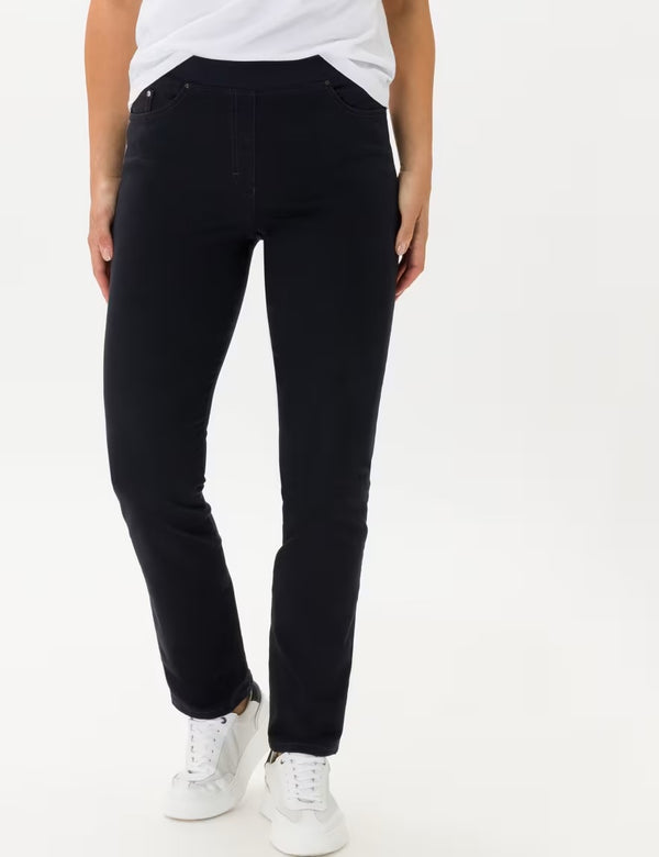 Pamina Dark Navy Pull-On Trousers | Brax