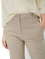 Peggy Flared Striped Linen Trousers | Brax