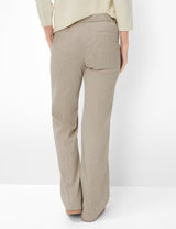 Peggy Flared Striped Linen Trousers | Brax