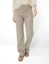 Peggy Flared Striped Linen Trousers | Brax