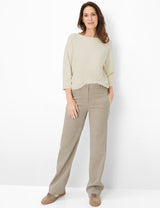 Peggy Flared Striped Linen Trousers | Brax