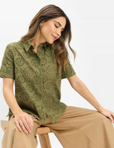 Vera Olive Broderie Anglaise Blouse | Brax