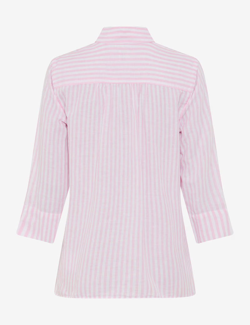 Vicki Rose Quartz Striped Linen Shirt | Brax