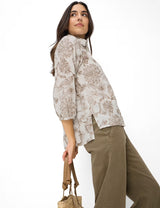 Vicki Mocha Floral Shirt | Brax