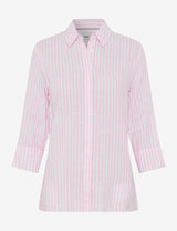 Vicki Rose Quartz Striped Linen Shirt | Brax