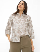 Vicki Mocha Floral Shirt | Brax