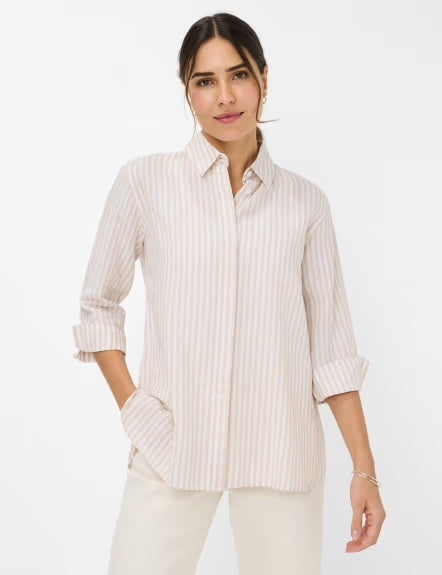 Vicki Almond Striped Linen Shirt | Brax