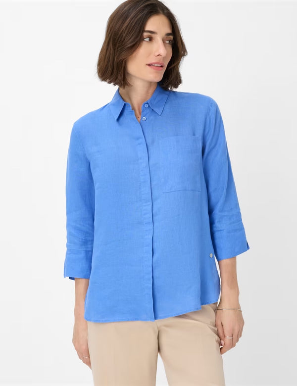 Vicki Sapphire Blue Linen Shirt | Brax