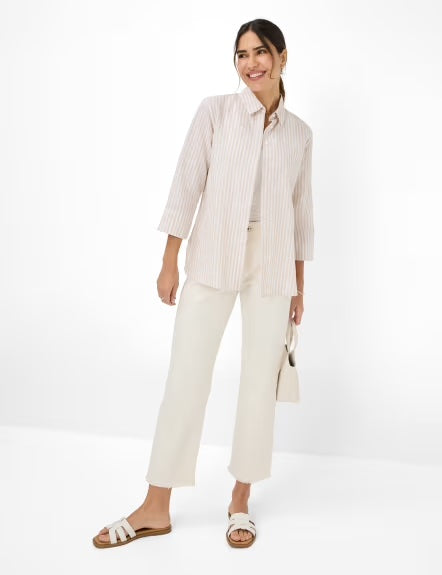 Vicki Almond Striped Linen Shirt | Brax