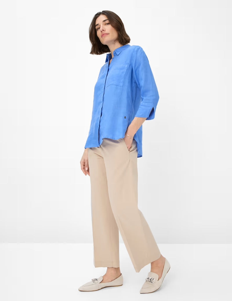 Vicki Sapphire Blue Linen Shirt | Brax