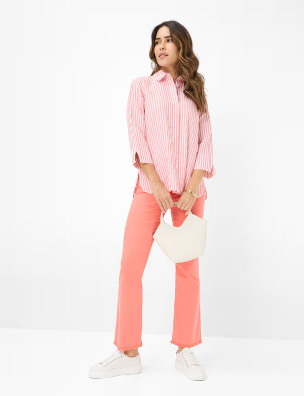 Vicki Watermelon Striped Linen Shirt | Brax