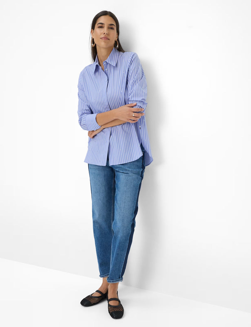 Viki Sparkle Blue Striped Shirt | Brax