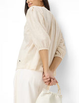 Viv Ecru Sequinned Shirt | Brax