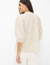 Viv Ecru Sequinned Shirt | Brax