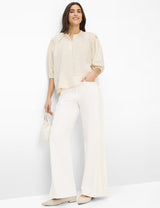 Viv Ecru Sequinned Shirt | Brax