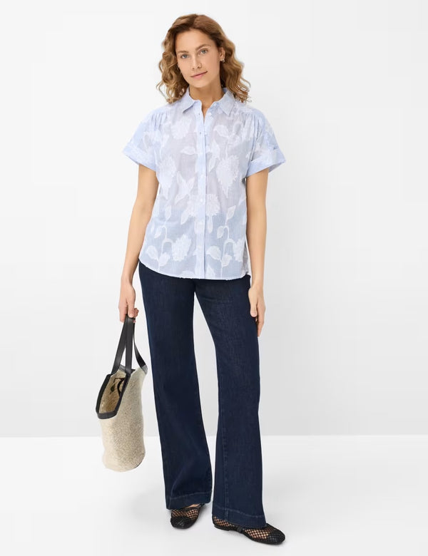 Viv Blue Splash Short Sleeve Shirt | Brax