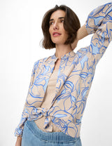 Vivi Almond Patterned Blouse | Brax