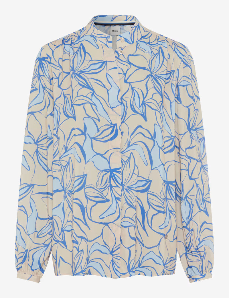 Vivi Almond Patterned Blouse | Brax