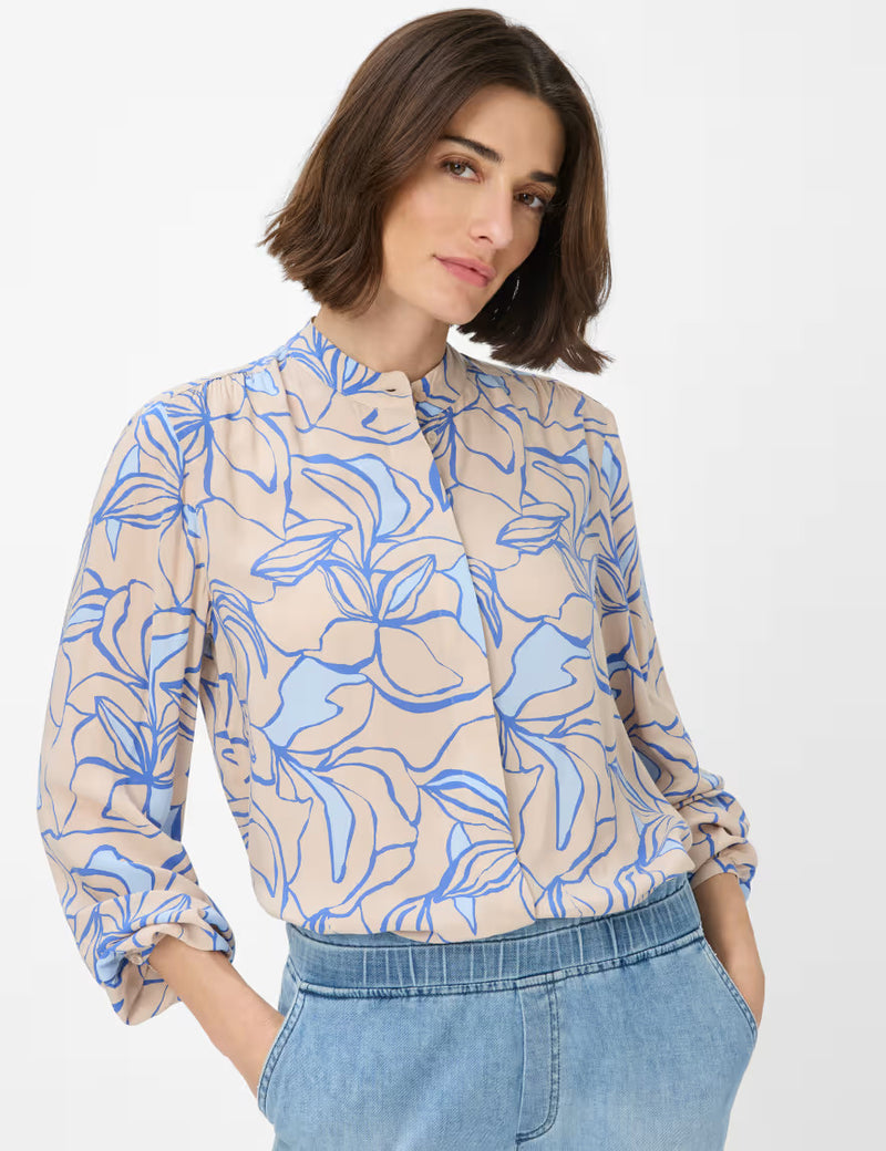 Vivi Almond Patterned Blouse | Brax