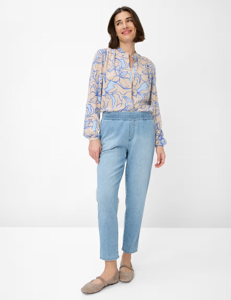 Vivi Almond Patterned Blouse | Brax