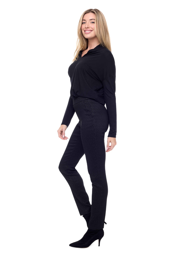 Twinkle Techno Full Length Trousers in Black | Up Pants