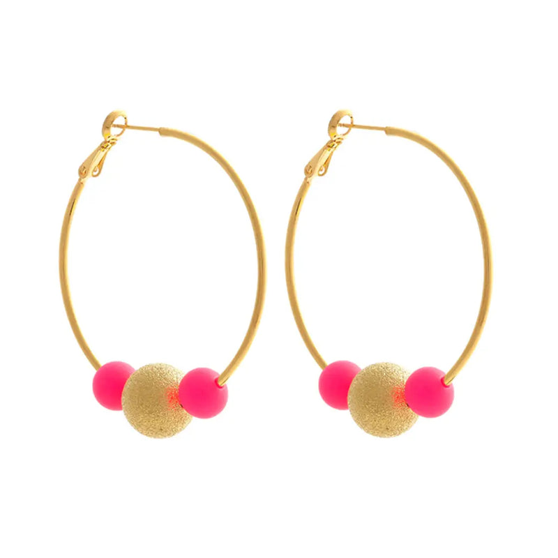 Pink Disco Hoopla Earrings | Cockatoo