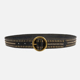 Soraya Black Studded Leather Belt | Amsterdam Heritage