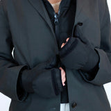 Black Convertible Mittens | Fudoon