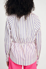 Striped Poplin Cream Blouse | POM Amsterdam