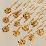 18k Gold Plated Zodiac Necklace | Orelia Jewellery