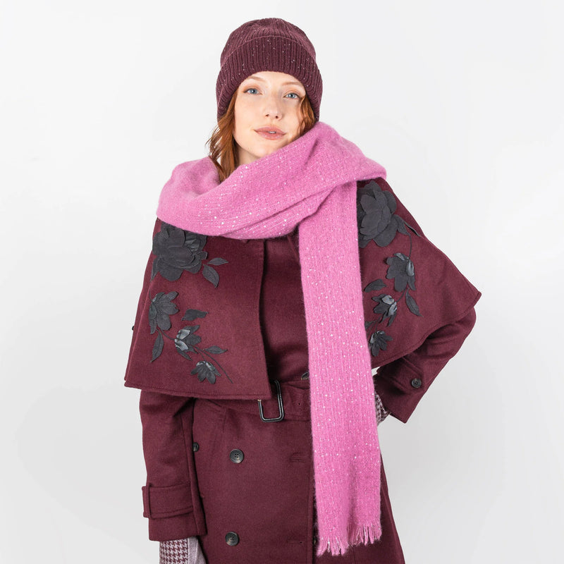 Sequin Scarf with Fringe Ends in Candy | Dents